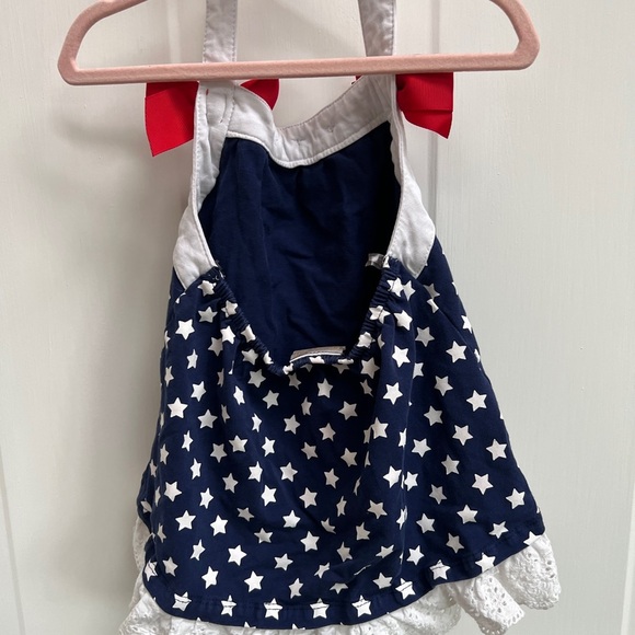 Savannah 18M Patriotic Red White and Blue Star Halter Blouse Top - Picture 4 of 6